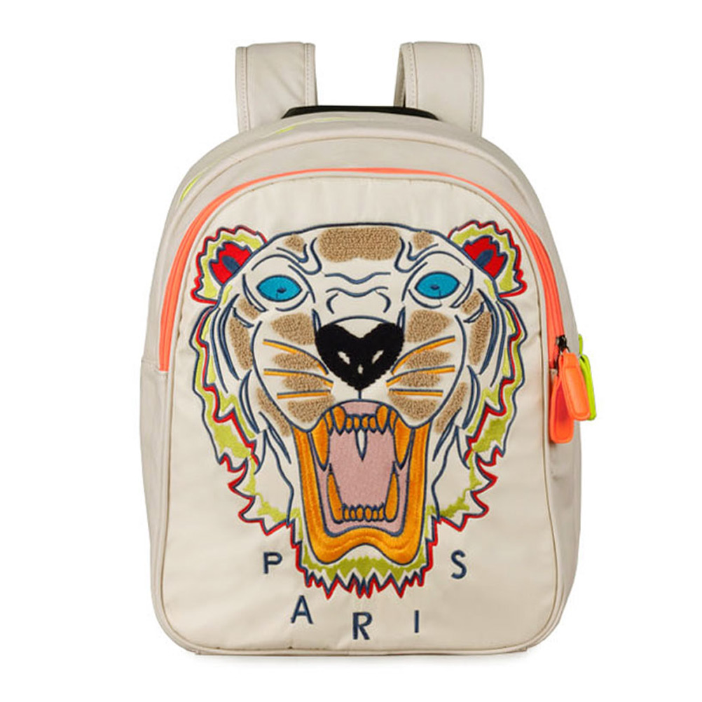 Fashion Tiger Headshot Embroidered Backpack School Bag on Luulla